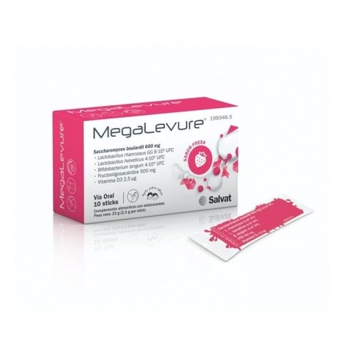 MEGALEVURE 10 STICKS FRESA