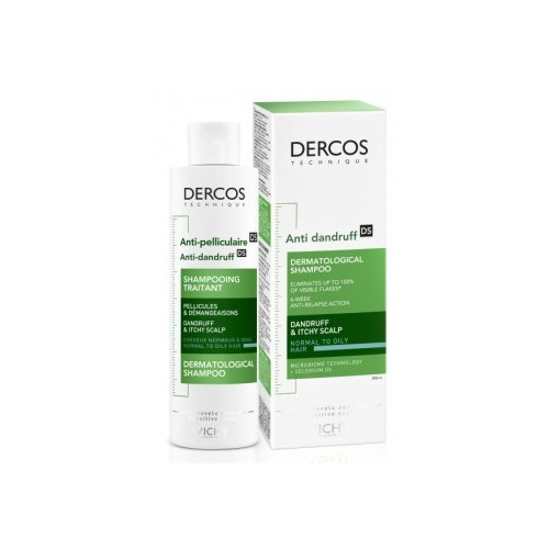 VICHY DERCOS CHAMPÃ ANTI-CASPA CABELLO GRASO 200 ML.