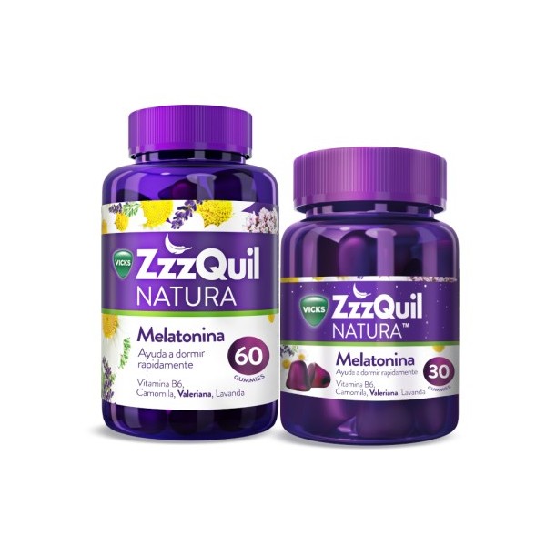 ZzzQuil Natura Melatonina 60+30 Gummies