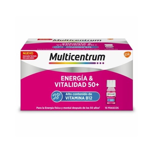 MULTICENTRUM ENERGIA &amp; VITALIDAD 50+ 15 FRASCOS