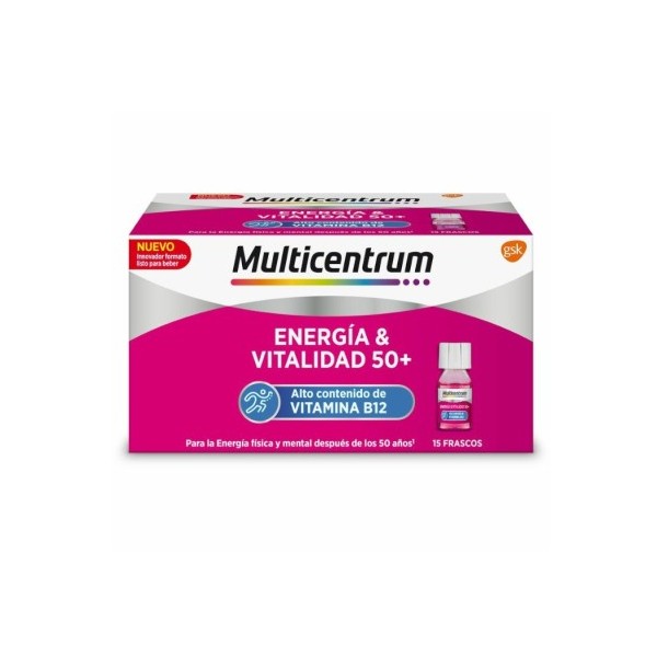 MULTICENTRUM ENERGIA & VITALIDAD 50+ 15 FRASCOS