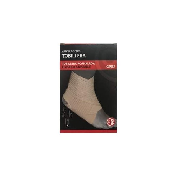 CERES TOBILLERA ACANALADA ELASTICA AJUSTABLE (M)