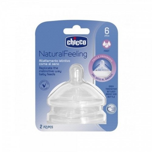 TETINA SILICONA FLUJO RAPIDO CHICCO NF + 6 MESES 2 UNIDADES