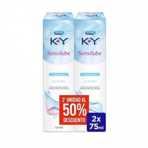 RECKITT DUREX DUPLO SENSILUBE K-Y GEL LUBRICANTE HIDROSOLUBLE INTIMO 75 ML (2ºUNID AL 50%)
