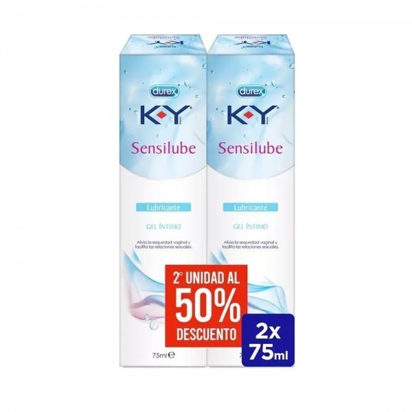 RECKITT DUREX DUPLO SENSILUBE K-Y GEL LUBRICANTE HIDROSOLUBLE INTIMO 75 ML (2ºUNID AL 50%)
