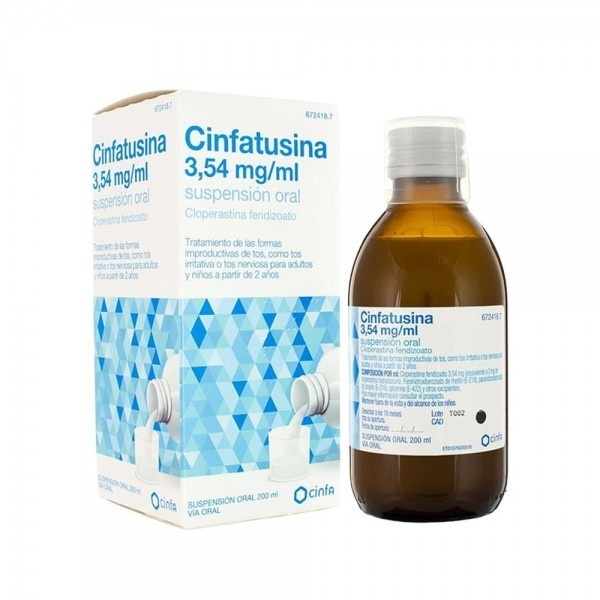 CLOPERASTINA CINFA EFG 3.54 MG/ML SUSPENSION ORAL 200 ML