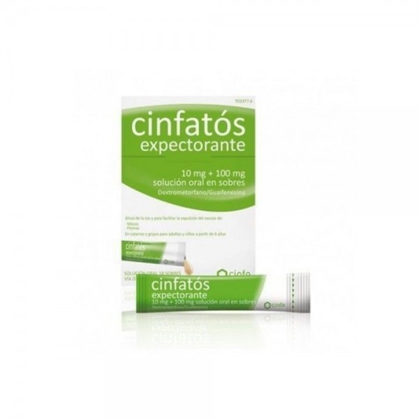 CINFATOS EXPECTORANTE 10/100 MG 18 SOBRES SOLUCION ORAL