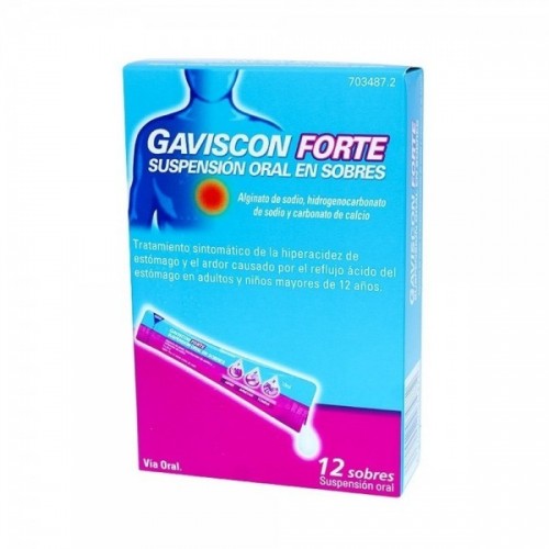 GAVISCON FORTE 12 SOBRES SUSPENSION ORAL 10 ML