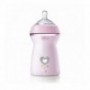 CHICCO BIBERON PLASTICO T SILICONA NATURALFEELING ROSA 6M+ 330 ML FLUJO RAPIDO .