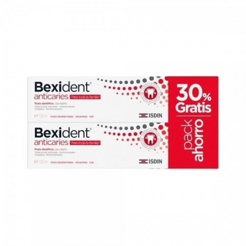 ISDIN DUPLO BEXIDENT ANTICARIES PASTA 125ML 2UD 30% GRATIS (PROMO 17807