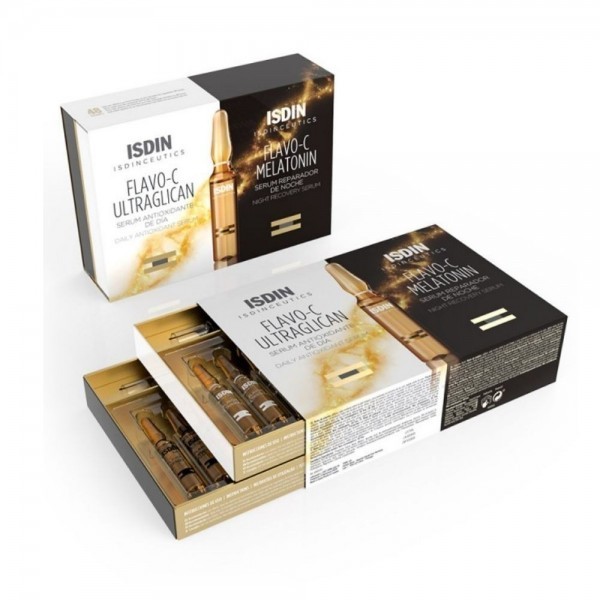 ISDINCEUTICS FLAVO-C ULTRAGLICAN + ISDINCEUTICS PACK 10 U X 2 ML + 10 U X 2 ML .