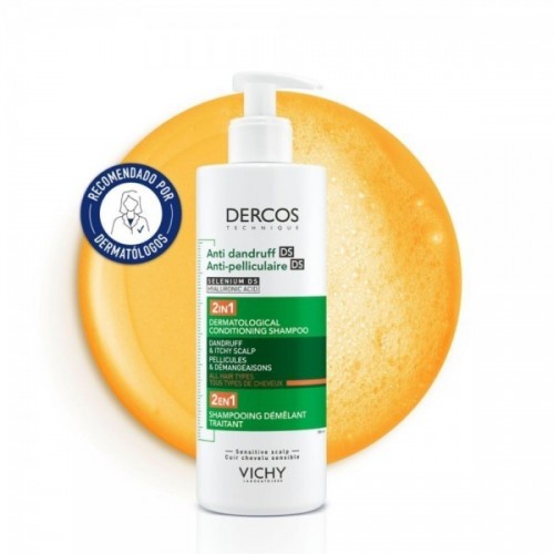VICHY DERCOS CHAMPU ANTICASPA 2 EN 1 1 ENVASE 390