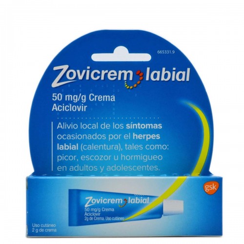 ZOVICREM LABIAL 50 MG/G CREMA 2 G TUBO