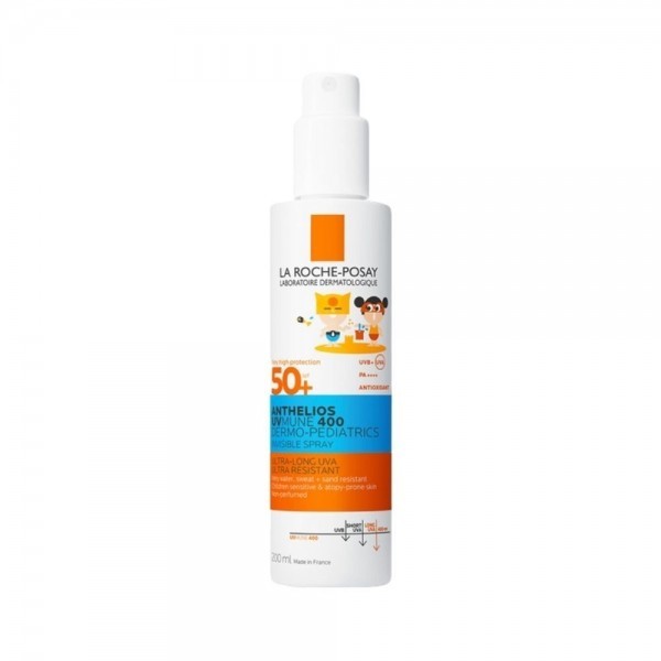 ANTHELIOS UVMUNE 400 Dermo-Pediatrics Spray Invisible SPF50+  Protección solar para piel con tendencia atópica en niños