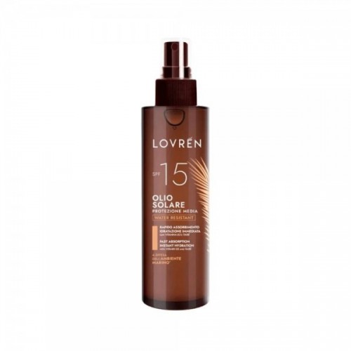 Lovrén DoubleSun Aceite Solar SPF15  Protección solar hidratante con aroma tropical, 100 ml
