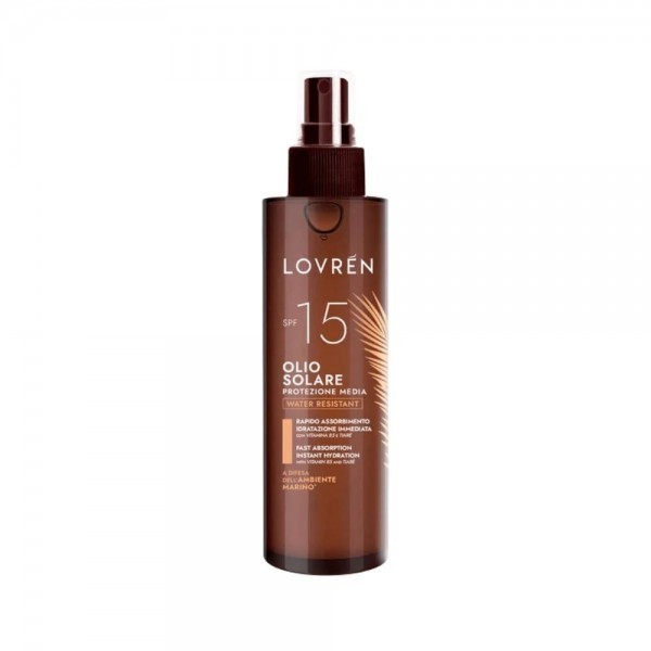Lovrén DoubleSun Aceite Solar SPF15  Protección solar hidratante con aroma tropical, 100 ml