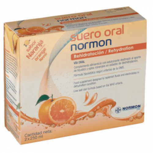 SUERO ORAL NARANJA 250 ML 2 U NORMON