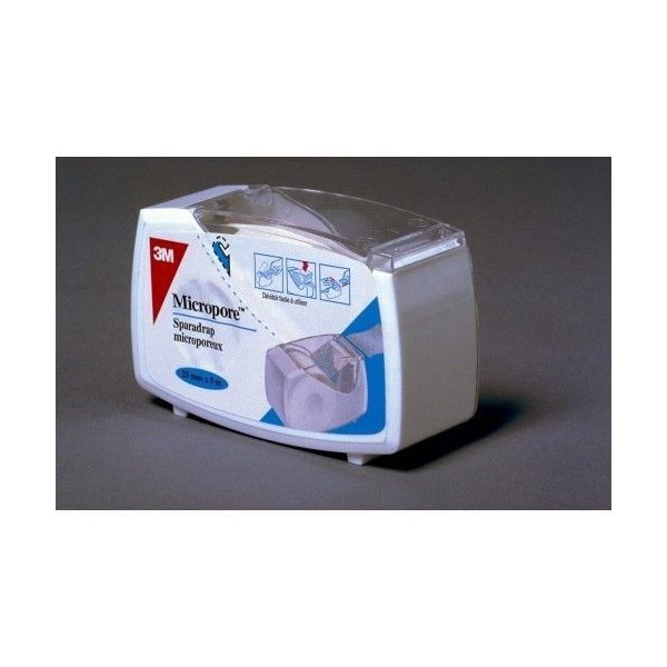 3M ESPARADRAPO MICROPORE PAPEL BLANCO CON DISPENSADOR