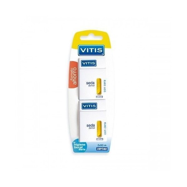 DENTAID VITIS SEDA DENTAL CON CERA 50 M DUPLO
