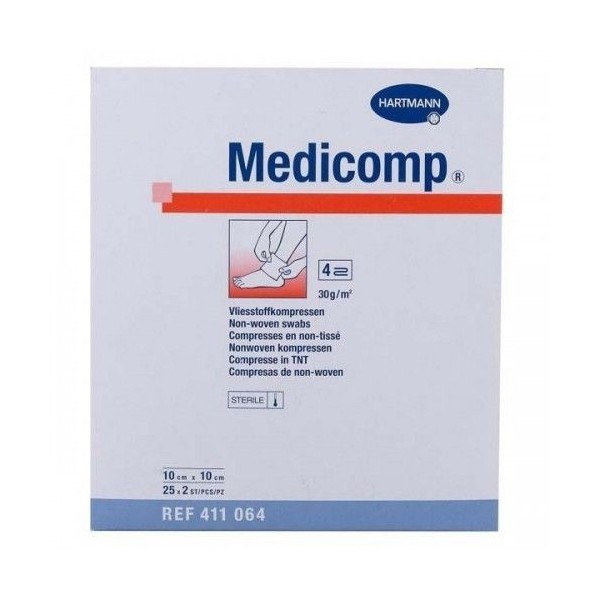 HARTMANN MEDICOMP GASA SUAVE 10X10CM 50U
