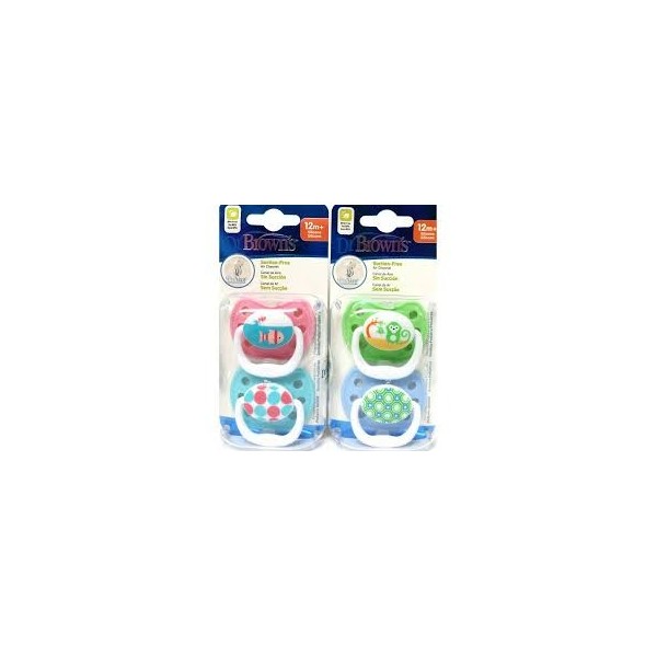 DR BROWN`S CHUPETE SILICONA PREVENT DIBUJOS 1ª ETAPA 0- 6 M PACK 2 U