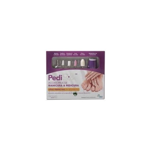 OMEGA PHARMA PEDISILK ACCESORIOS MANICURA-PEDICURA 5 ACCESORIOS+ADAPTADOR+BOLSA PROTECTORA