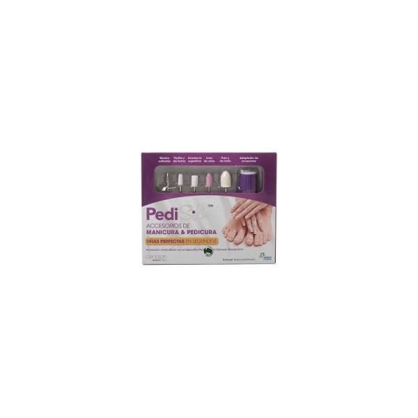 OMEGA PHARMA PEDISILK ACCESORIOS MANICURA-PEDICURA 5 ACCESORIOS+ADAPTADOR+BOLSA PROTECTORA
