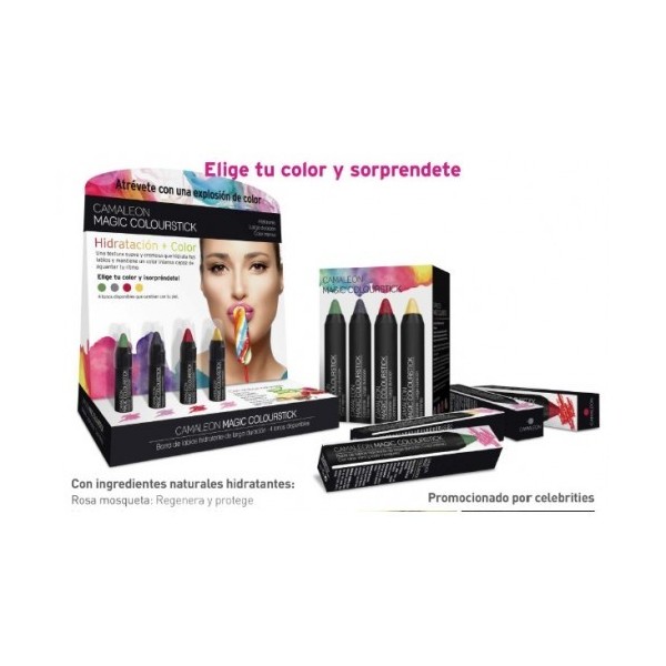 CAMALEON MAGIC COLOUR STICK LABIAL ROJO 4 G
