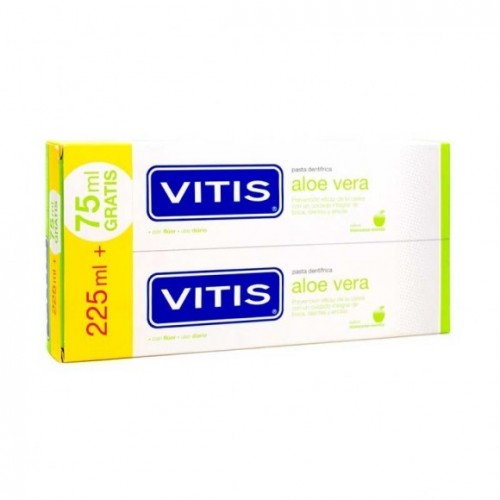 DENTAID VITIS PASTA DENTIFRICA SABOR MANZANA DUPLO 2 X150 ML 2º UNI 500 % GRATIS