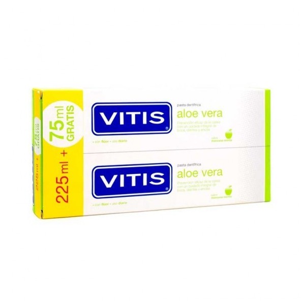 DENTAID VITIS PASTA DENTIFRICA SABOR MANZANA DUPLO 2 X150 ML 2º UNI 500 % GRATIS