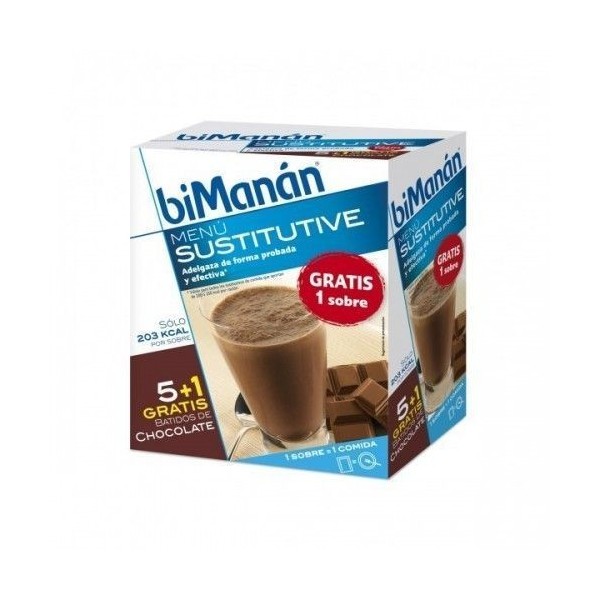 BIMANAN BATIDOS DE CHOCOLATE 6  UNIDADES .