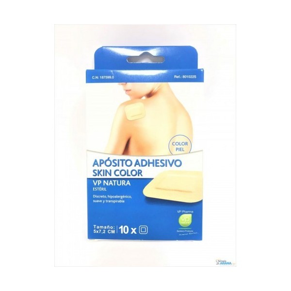 VP NATURA APOSITO ESTERIL ADHESIVO SKIN COLOR 5 X 7,2 CM 10 U