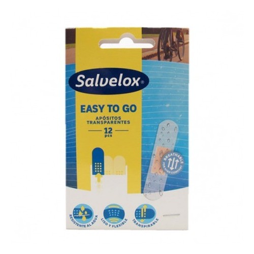 SALVELOX EASY TO GO APOSITO ADHESIVO TRANSPARENT 12 U