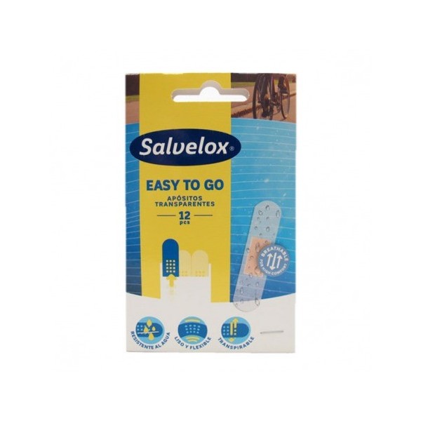 SALVELOX EASY TO GO APOSITO ADHESIVO TRANSPARENT 12 U