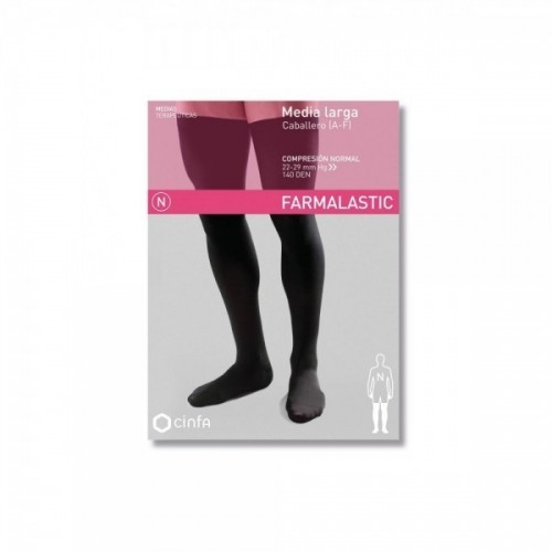 FARMALASTIC MEDIA LARGA NORMAL CABALLERO NEGRO T