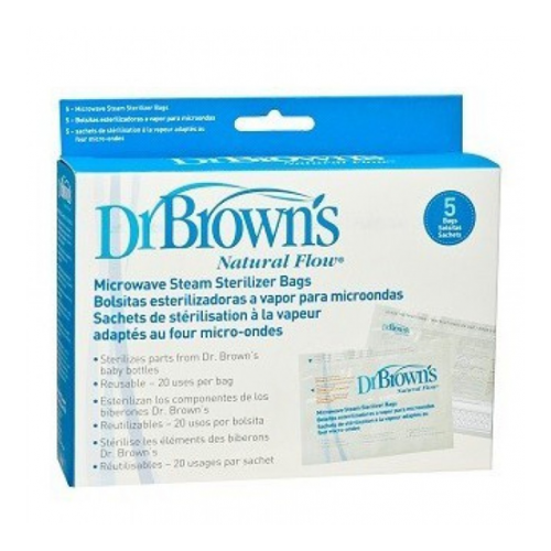 DR BROWN`S BOLSA ESTERILIZACION A VAPOR MICROONDAS  5 U