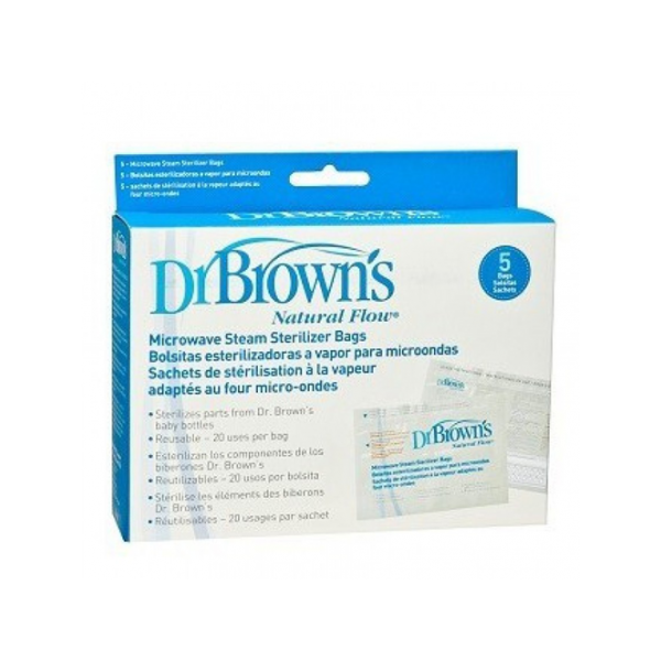 DR BROWN`S BOLSA ESTERILIZACION A VAPOR MICROONDAS  5 U