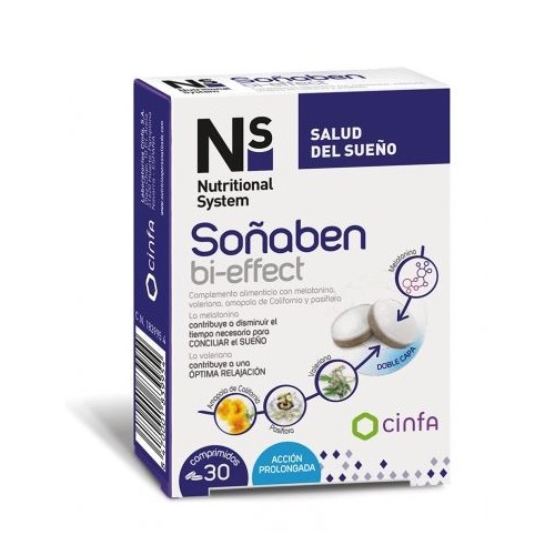 NS SOÑABEN BI-EFFECT 1,85 MG MELATONINA 30 COMP