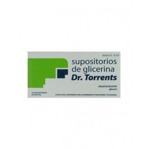 SUPOSITORIOS GLICERINA DR TORRENTS ADULTOS 3.27 G 12 SUPOSITORIOS (BLISTER)