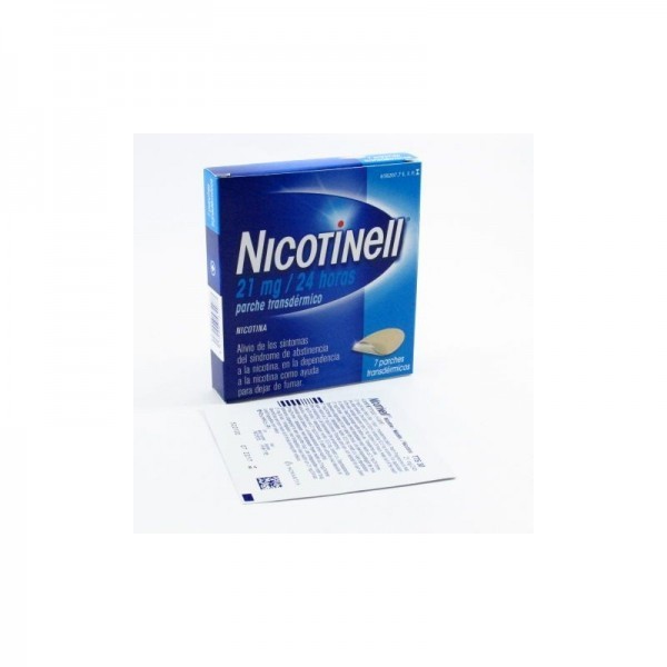 NICOTINELL 21 MG/24 H 7 PARCHES TRANSDERMICOS 52.5 MG