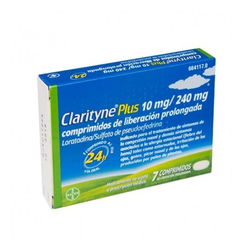 CLARITYNE PLUS 10/240 MG 7 COMPRIMIDOS LIBERACION PROLONGADA