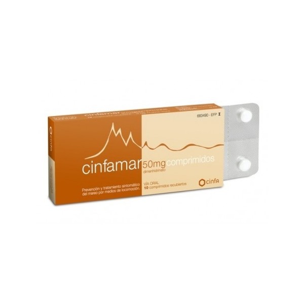 CINFAMAR 50 MG 10 COMPRIMIDOS RECUBIERTOS