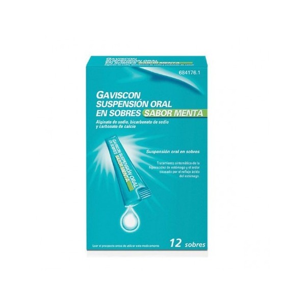 GAVISCON 12 SOBRES SUSPENSION ORAL MENTA 10 ML
