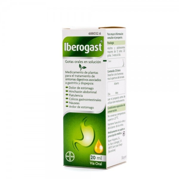 IBEROGAST GOTAS ORALES SOLUCION 20 ML