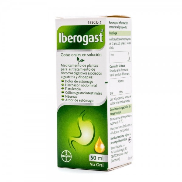 IBEROGAST GOTAS ORALES SOLUCION 50 ML