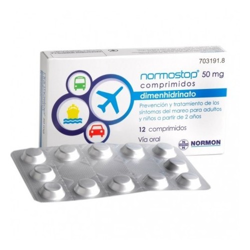 NORMOSTOP 50 MG 12 COMPRIMIDOS RECUBIERTOS (AL/AL)
