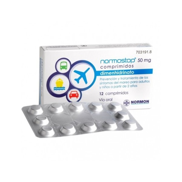 NORMOSTOP 50 MG 12 COMPRIMIDOS RECUBIERTOS (AL/AL)