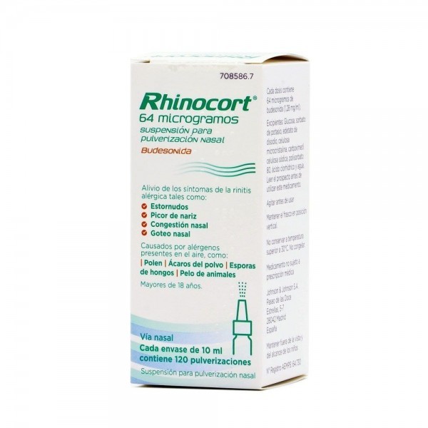 RHINOCORT 64 MCG/PULSACION NEBULIZADOR NASAL 120 DOSIS