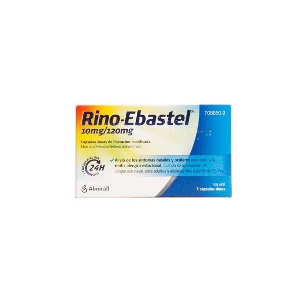 RINO EBASTEL 10/120 MG 7 CAPSULAS