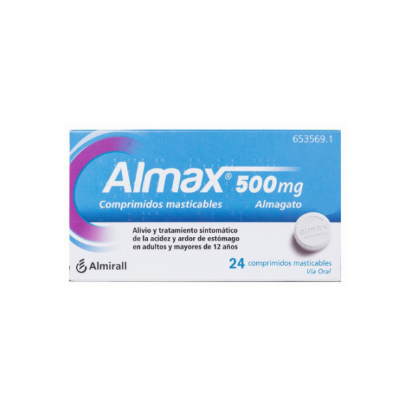 ALMAX 500 MG 24 COMPRIMIDOS MASTICABLES